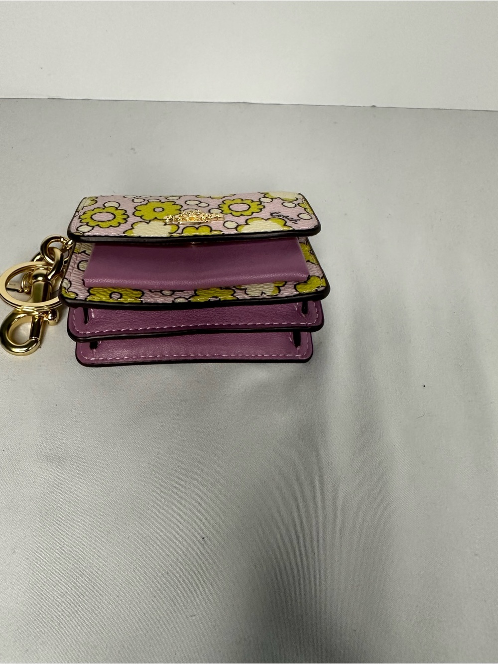 Coach Mini Klare Bag Charm in Lilac Multi - Picture 8 of 10